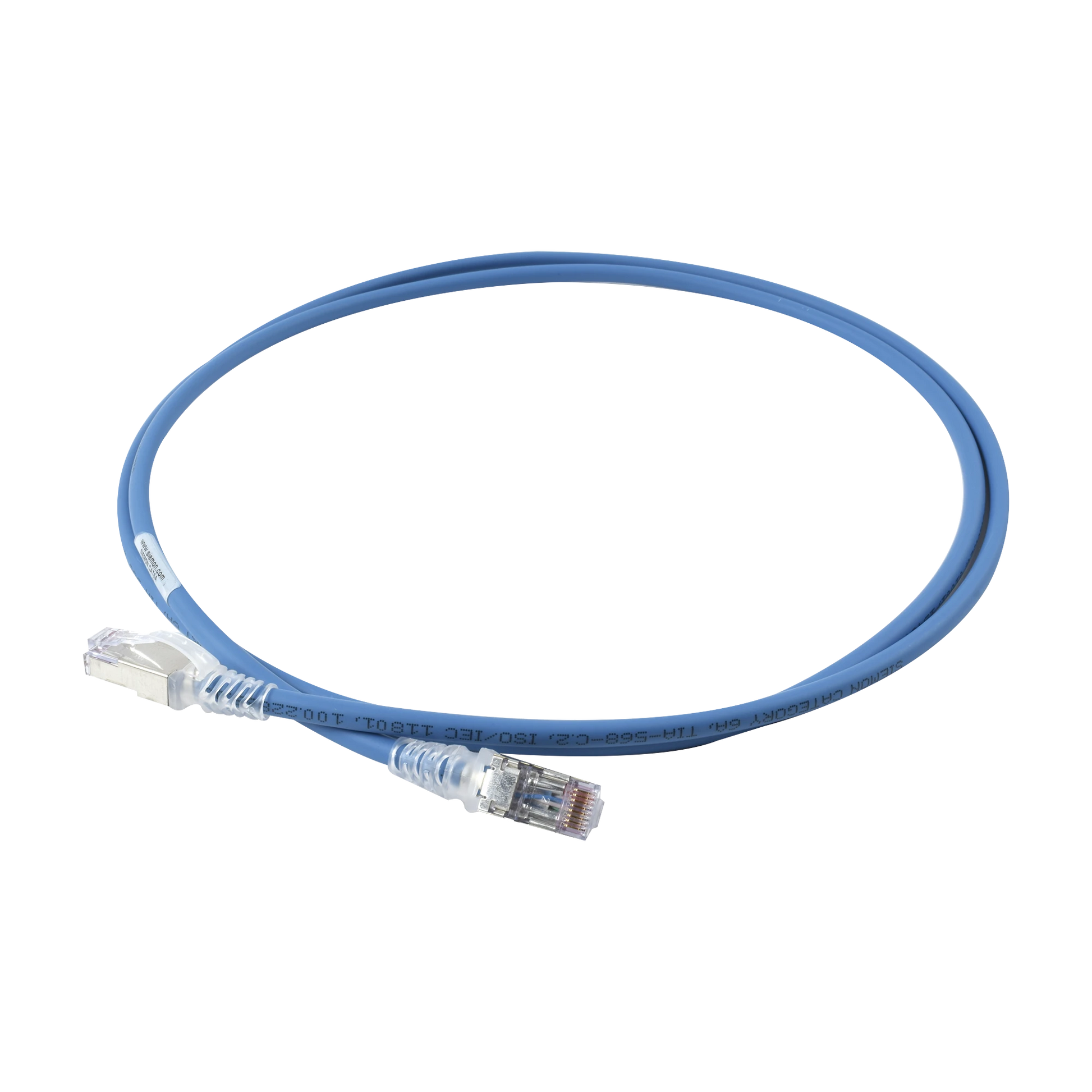PATCH CORD "SKINNY" CAT6A BLINDADO S/FTP, 5FT, DIAMETRO REDUCIDO 28 AWG, COLOR AZUL-Patch Cords-SIEMON-Bsai Seguridad & Controles