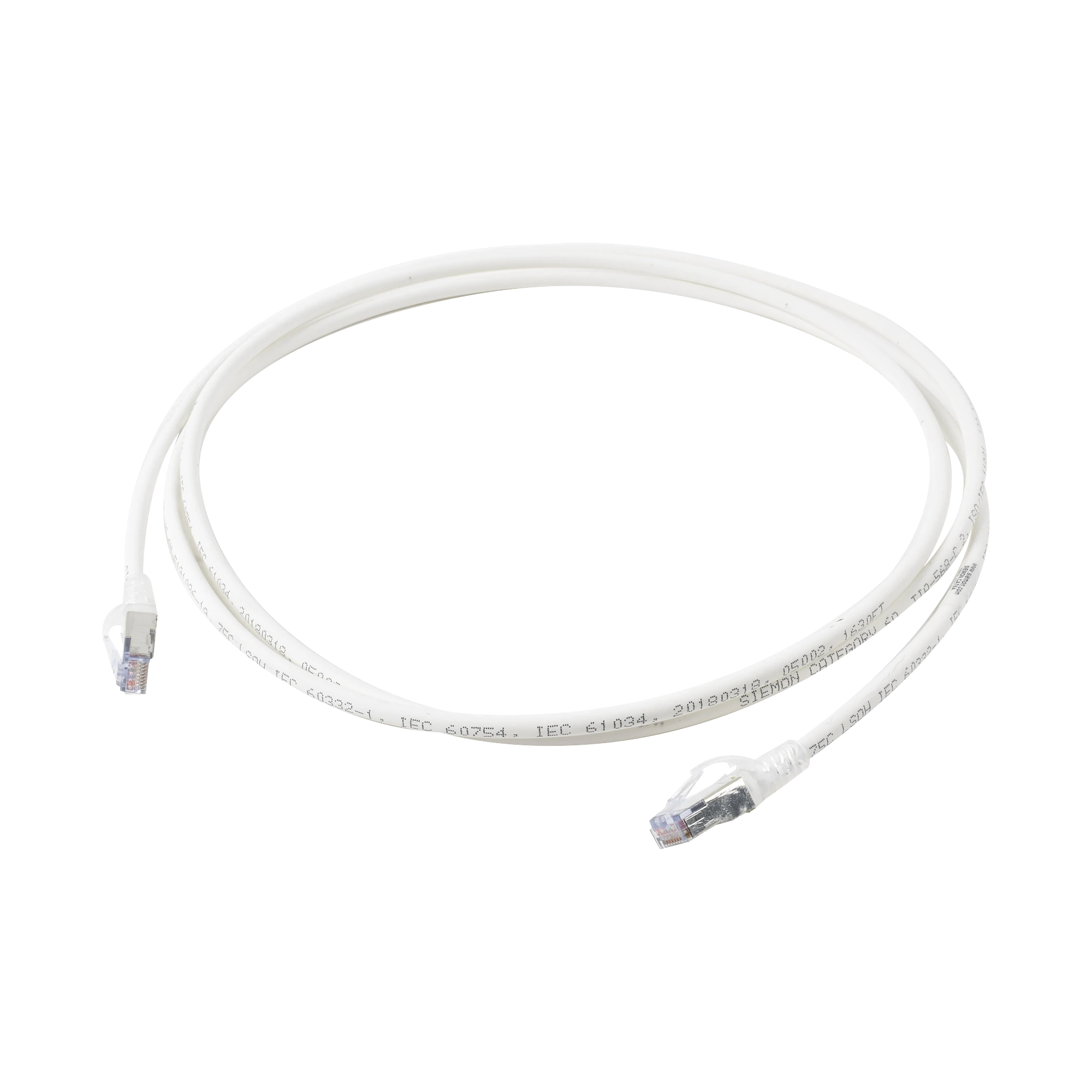PATCH CORD "SKINNY" CAT6A BLINDADO S/FTP, 7FT, DIAMETRO REDUCIDO 28 AWG, COLOR BLANCO-Patch Cords-SIEMON-Bsai Seguridad & Controles