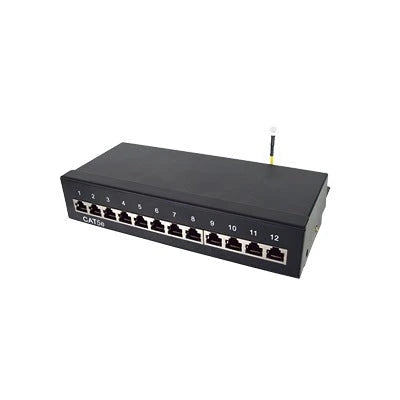 PATCH PANEL BLINDADO (STP) DE 12 PUERTOS CAT5E, 10IN-LINKEDPRO BY EPCOM-Bsai Seguridad & Controles