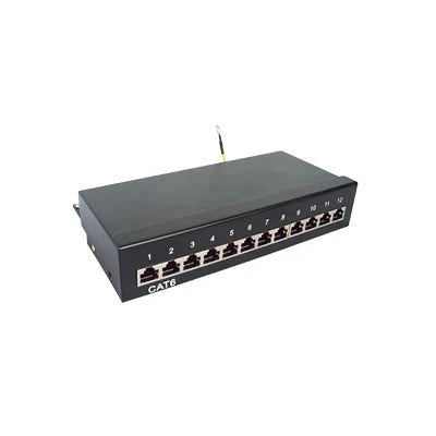 PATCH PANEL BLINDADO (STP) DE 12 PUERTOS CAT6, 10IN-LINKEDPRO BY EPCOM-Bsai Seguridad & Controles