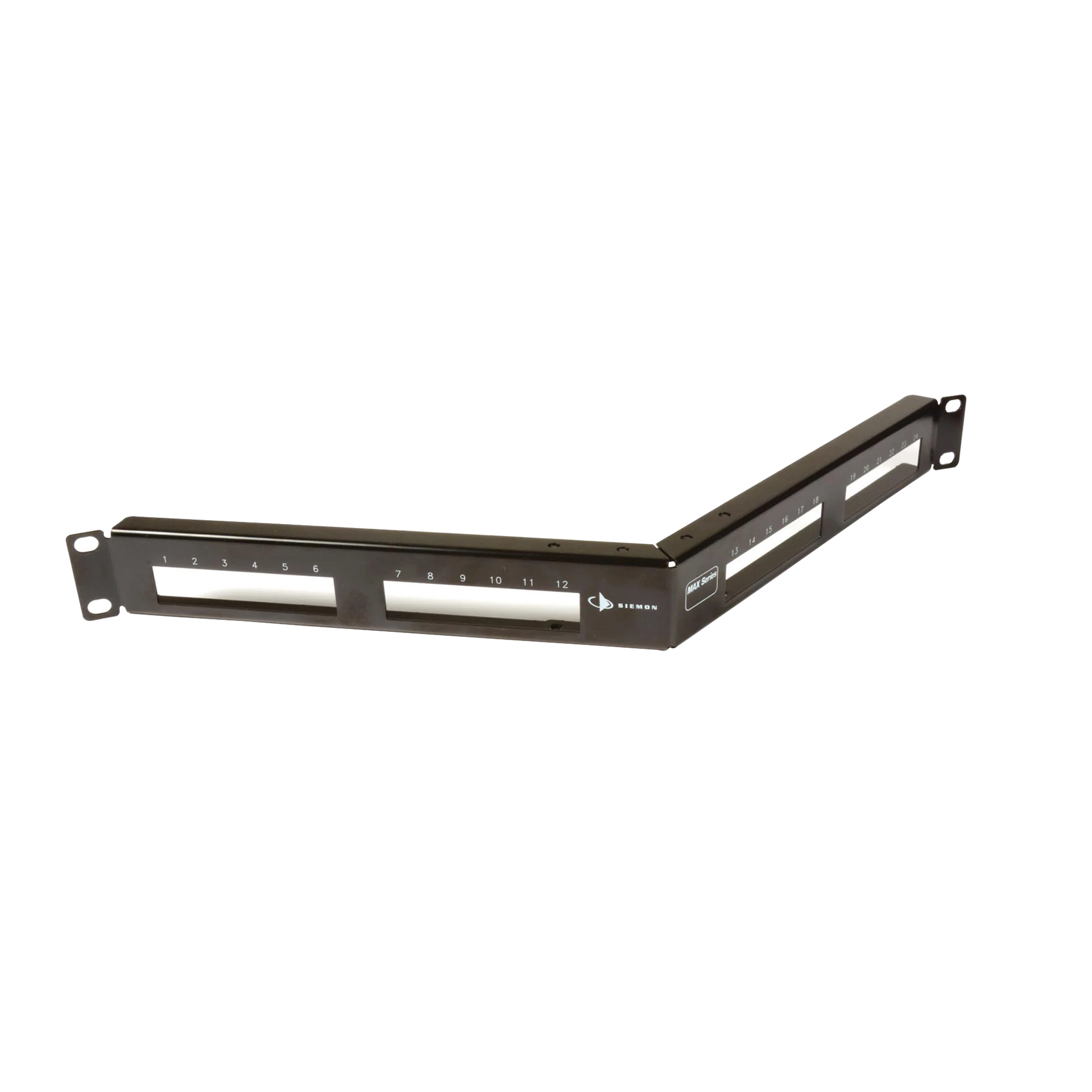 PATCH PANEL MAX MODULAR, DE 24 PUERTOS, ANGULADO, 1UR-Patch Panels-SIEMON-Bsai Seguridad & Controles