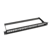 PATCH PANEL MODULAR SIN BLINDAJE DE 24 PUERTOS, 1U, CON BARRA PARA ORGANIZAR CABLE-LINKEDPRO BY EPCOM-Bsai Seguridad & Controles