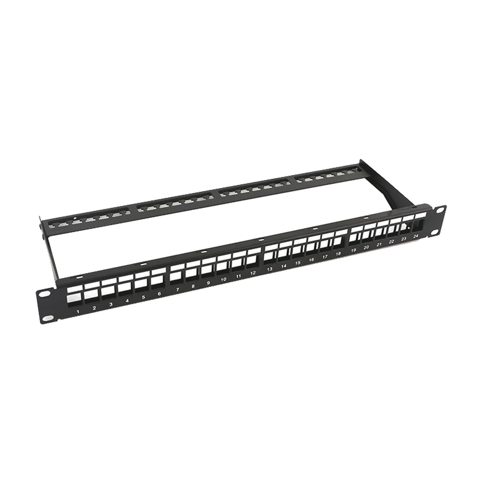 PATCH PANEL MODULAR SIN BLINDAJE DE 24 PUERTOS, 1U, CON BARRA PARA ORGANIZAR CABLE-LINKEDPRO BY EPCOM-Bsai Seguridad & Controles