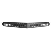 PATCH PANEL TERA-MAX DE 24 PUERTOS, MODULAR, ANGULADO, COLOR NEGRO, 1UR-Patch Panels-SIEMON-Bsai Seguridad & Controles
