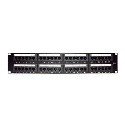 PATCH PANEL UTP DE 48 PUERTOS CAT5E 19IN, 2U CON BARRA PARA ORGANIZAR CABLE-LINKEDPRO-Bsai Seguridad & Controles