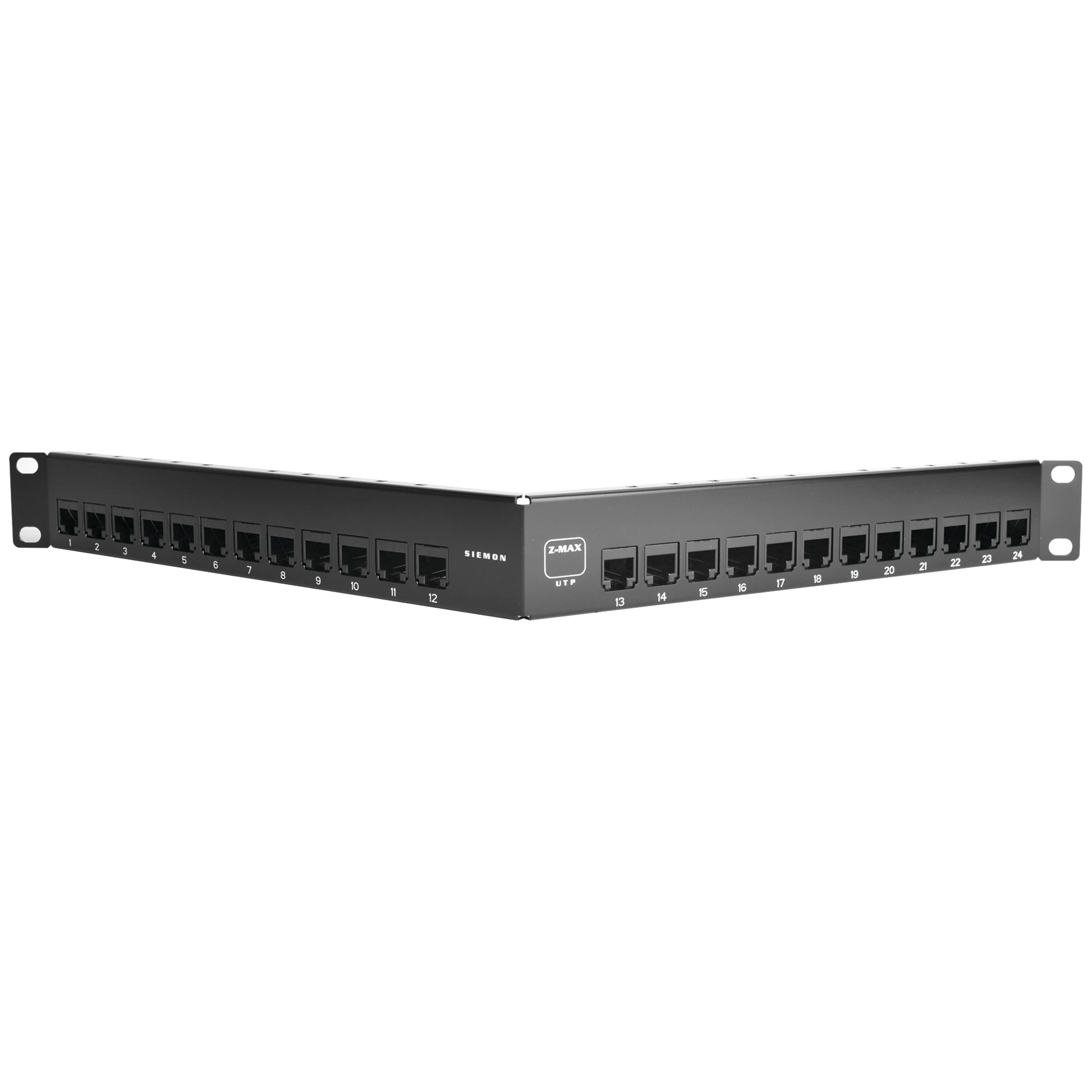 PATCH PANEL UTP Z-MAX CATEGORIA 6, DE 24 PUERTOS, ANGULADO, 1UR-Patch Panels-SIEMON-Bsai Seguridad & Controles
