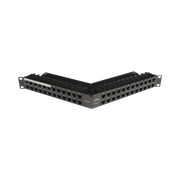 PATCH PANEL Z-MAX CATEGORIA 6A, BLINDADO, DE 48 PUERTOS, ANGULADO, 1UR-Patch Panels-SIEMON-Bsai Seguridad & Controles