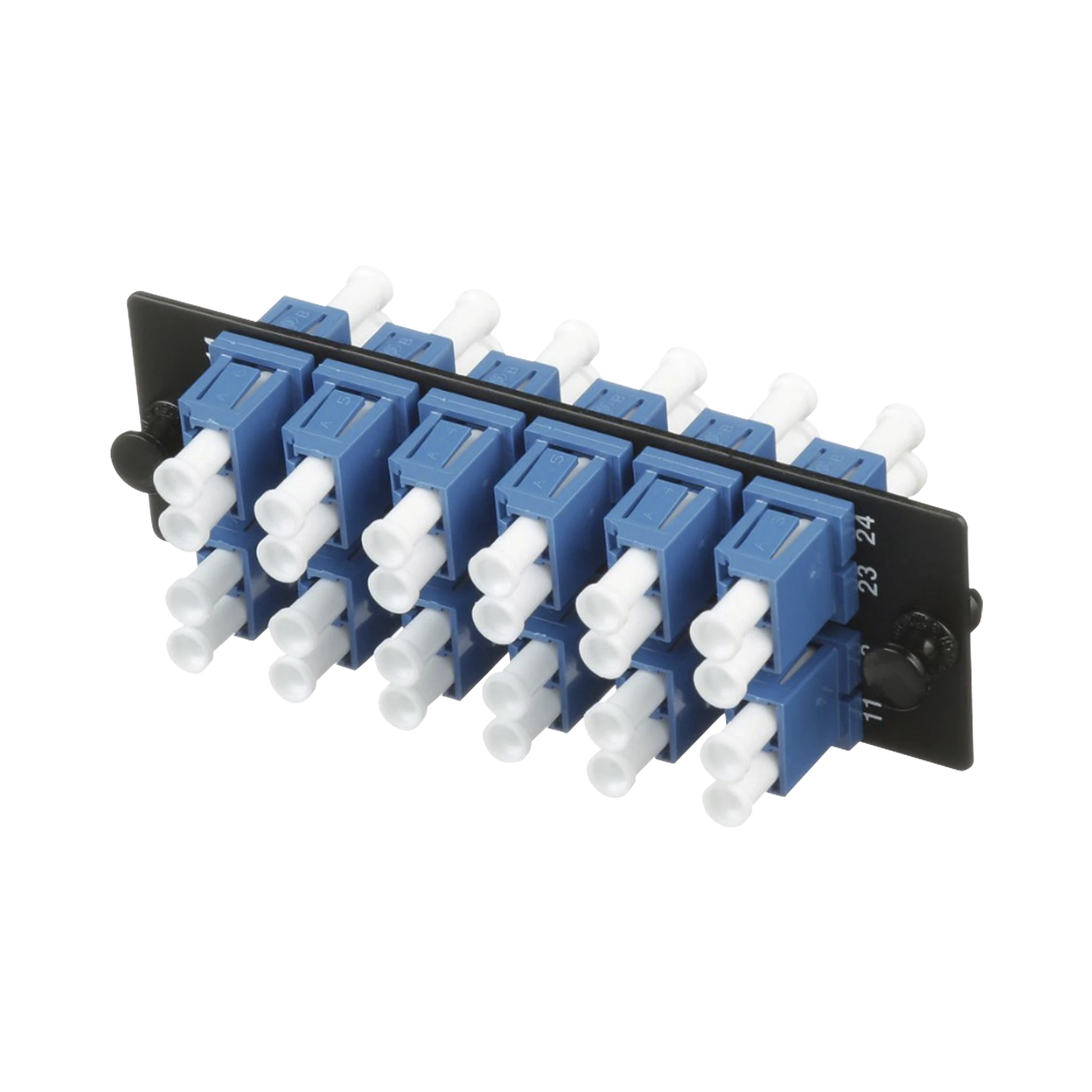 PLACA ACOPLADORA DE FIBRA OPTICA FAP, CON 12 CONECTORES LC DUPLEX (24 FIBRAS), PARA FIBRA MONOMODO OS1/OS2, COLOR AZUL-Distribuidores de Fibra Optica-PANDUIT-Bsai Seguridad & Controles