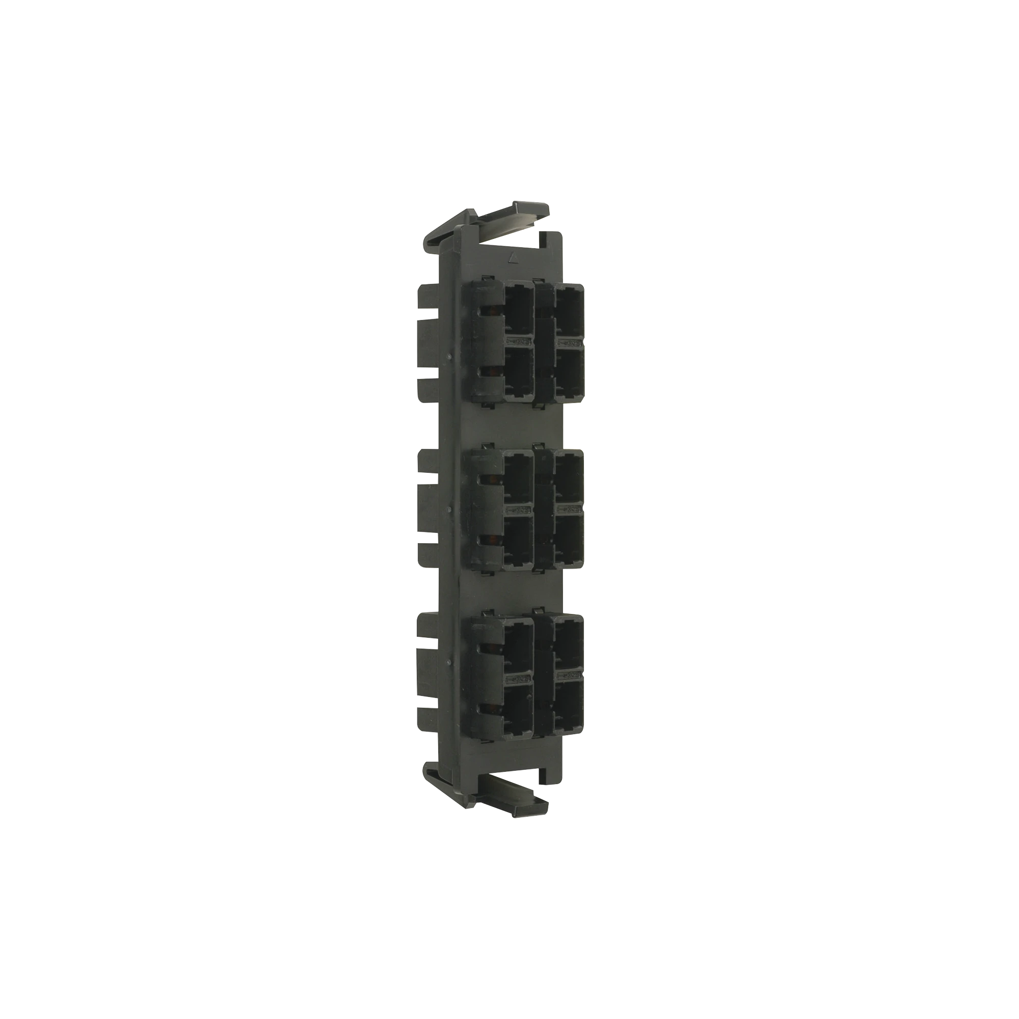 PLACA ACOPLADORA DE FIBRA OPTICA QUICK-PACK, CON 6 CONECTORES SC DUPLEX (12 FIBRAS), NEGRO-Distribuidores de Fibra Optica-SIEMON-Bsai Seguridad & Controles