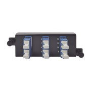 PLACA ACOPLADORA DE FIBRA OPTICA "PLUG AND PLAY", CON 6 CONECTORES LC DUPLEX (12 FIBRAS), PARA FIBRA MONOMODO, AZUL-Distribuidores de Fibra Optica-SIEMON-Bsai Seguridad & Controles