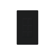 PLACA DE 6 PUERTOS COLOR NEGRO-Automatizacion - Casa Inteligente-LUTRON ELECTRONICS-Bsai Seguridad & Controles