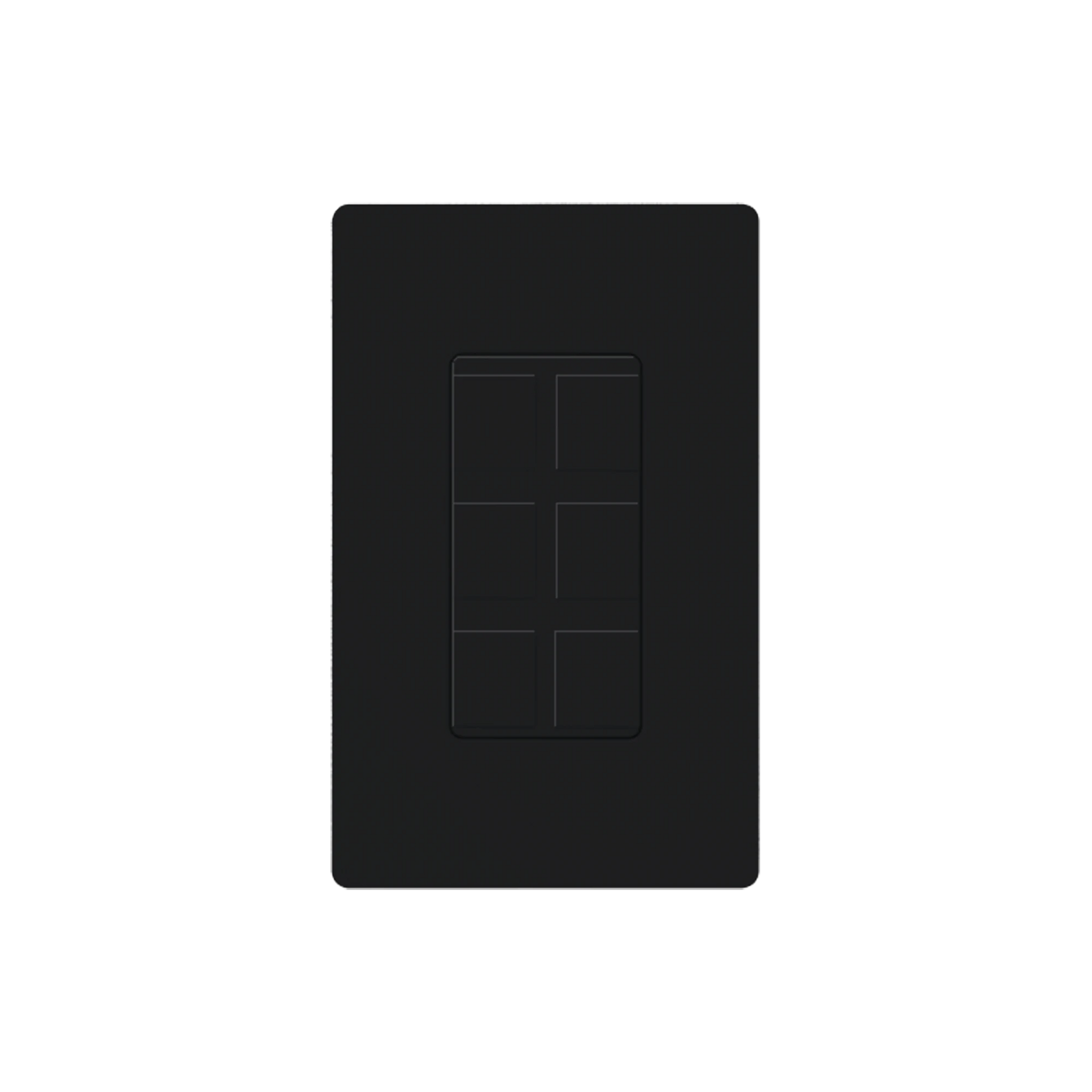 PLACA DE 6 PUERTOS COLOR NEGRO-Automatizacion - Casa Inteligente-LUTRON ELECTRONICS-Bsai Seguridad & Controles