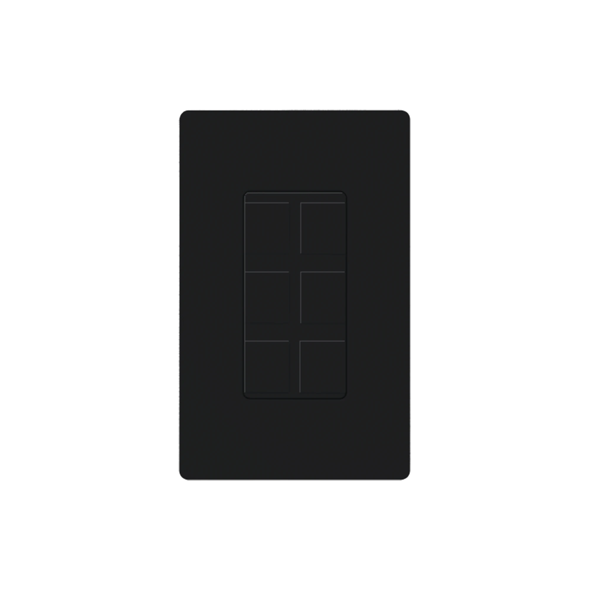 PLACA DE 6 PUERTOS COLOR NEGRO-Automatizacion - Casa Inteligente-LUTRON ELECTRONICS-Bsai Seguridad & Controles