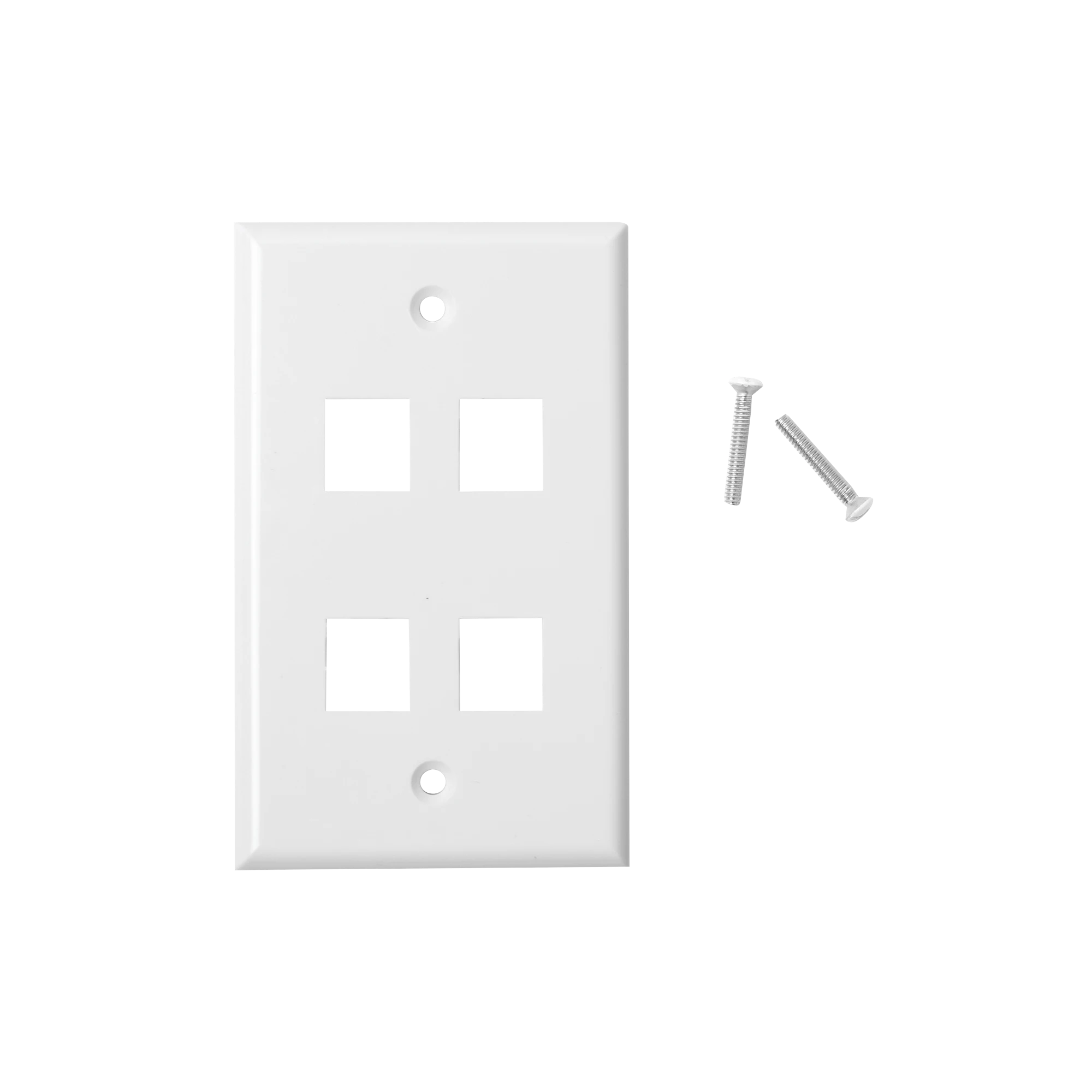 PLACA DE PARED DE 4 PUERTOS, KEYSTONE, COLOR BLANCO-LINKEDPRO BY EPCOM-Bsai Seguridad & Controles