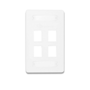 PLACA DE PARED MODULAR 10G MAX DE 4 SALIDAS, COLOR BLANCO, VERSIÓN BULK (SIN EMPAQUE INDIVIDUAL)-Faceplates-SIEMON-Bsai Seguridad & Controles