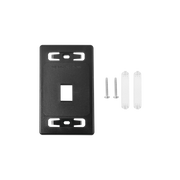 PLACA DE PARED MODULAR MAX, DE 1 SALIDA, COLOR NEGRO-Faceplates-SIEMON-Bsai Seguridad & Controles