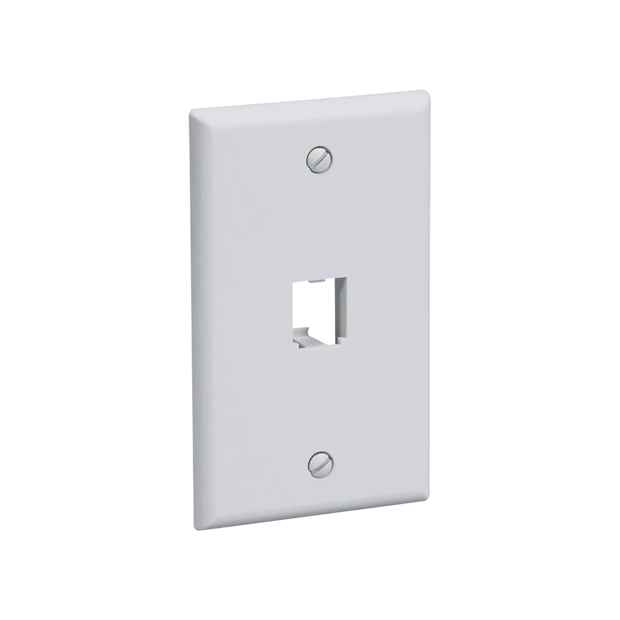 PLACA DE PARED VERTICAL CLASICA, SALIDA PARA 1 PUERTO MINI-COM, COLOR BLANCO MATE-Faceplates-PANDUIT-Bsai Seguridad & Controles