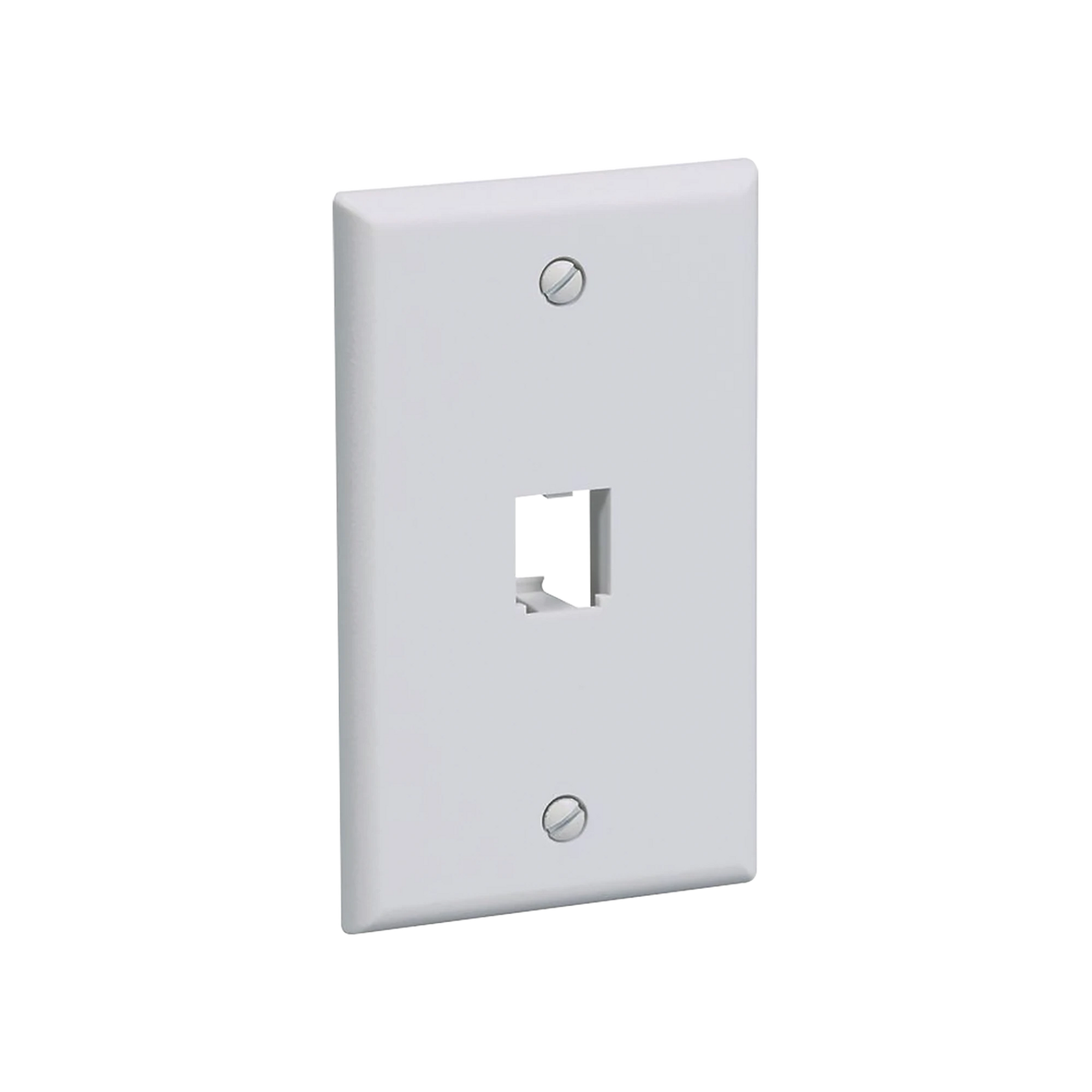 PLACA DE PARED VERTICAL CLASICA, SALIDA PARA 1 PUERTO MINI-COM, COLOR BLANCO-Faceplates-PANDUIT-Bsai Seguridad & Controles