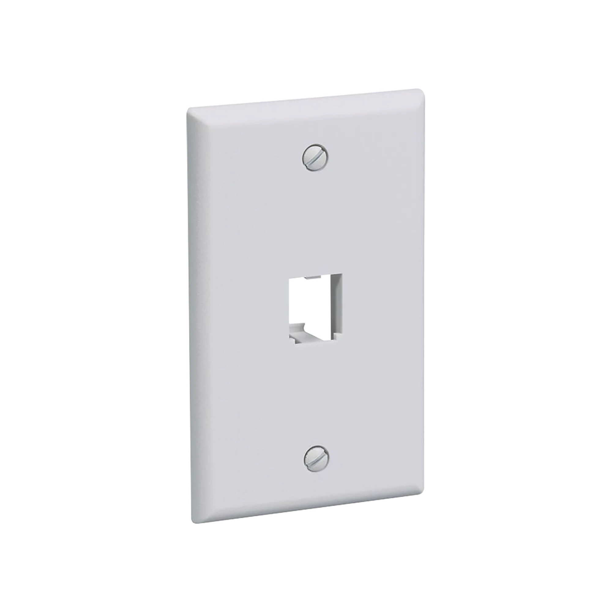 PLACA DE PARED VERTICAL CLASICA, SALIDA PARA 1 PUERTO MINI-COM, COLOR BLANCO-Faceplates-PANDUIT-Bsai Seguridad & Controles