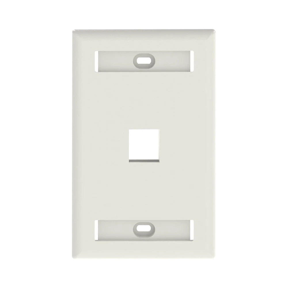 PLACA DE PARED VERTICAL, SALIDA PARA 1 PUERTO KEYSTONE, CON ESPACIOS PARA ETIQUETAS, COLOR BLANCO MATE-Faceplates-PANDUIT-Bsai Seguridad & Controles