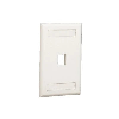 PLACA DE PARED VERTICAL, SALIDA PARA 1 PUERTO KEYSTONE, CON ESPACIOS PARA ETIQUETAS, COLOR MARFIL-Faceplates-PANDUIT-Bsai Seguridad & Controles