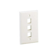 PLACA DE PARED VERTICAL, SALIDA PARA 3 PUERTOS KEYSTONE, COLOR BLANCO MATE-Faceplates-PANDUIT-Bsai Seguridad & Controles