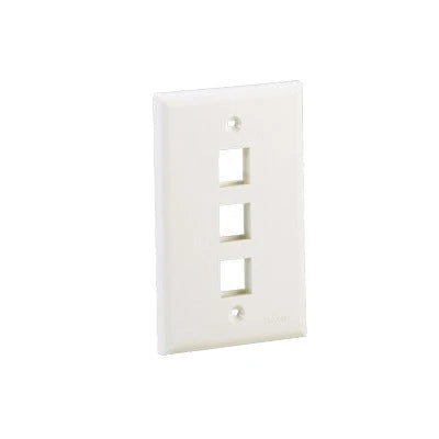 PLACA DE PARED VERTICAL, SALIDA PARA 3 PUERTOS KEYSTONE, COLOR BLANCO MATE-Faceplates-PANDUIT-Bsai Seguridad & Controles
