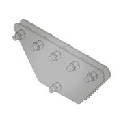 PLACAS IGUALADORAS CON TORNILLERÍA Y SEPARADORES, PARA 5 RETENIDAS. GALVANIZADO ELECTROLÍTICO (20X20X50 CM).-Torres y Mástiles-SYSCOM TOWERS-Bsai Seguridad & Controles