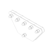 PLACAS IGUALADORAS CON TORNILLERÍA Y SEPARADORES, PARA 5 RETENIDAS. GALVANIZADO EN INMERSIÓN (20X20X50 CM)-Accesorios para Torres Arriostradas-SYSCOM TOWERS-Bsai Seguridad & Controles