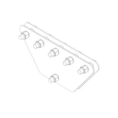 PLACAS IGUALADORAS CON TORNILLERÍA Y SEPARADORES, PARA 5 RETENIDAS. GALVANIZADO EN INMERSIÓN (20X20X50 CM)-Accesorios para Torres Arriostradas-SYSCOM TOWERS-Bsai Seguridad & Controles