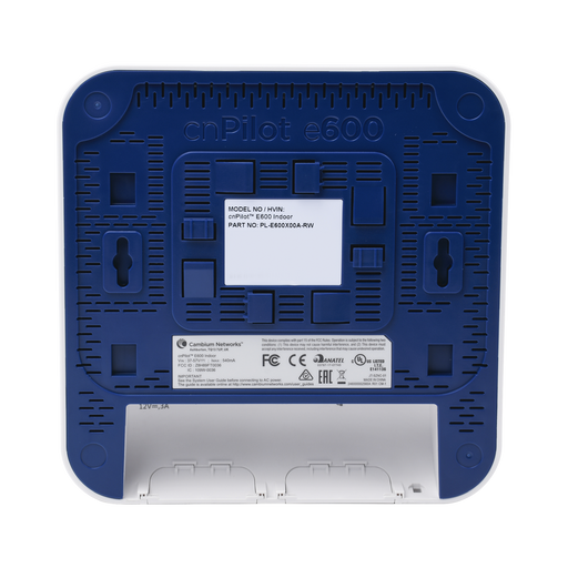 ACCESS POINT WIFI CNPILOT E600 INDOOR PARA ALTA COBERTURA Y DENSIDAD DE USUARIOS, DOBLE BANDA, WAVE 2, MU-MIMO 4X4, ANTENA BEAMFORMING OMNIDIRECCIONAL, HASTA 512 CLIENTES-Redes WiFi-CAMBIUM NETWORKS-PL-E600X00A-RW-Bsai Seguridad & Controles
