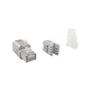 PLUG RJ45 CAT6A BLINDADO, TERMINACION EN CAMPO, COMPATIBLE CON TODAS LAS CATEGORIAS, SIN CLIP PROTECTOR DE SEGURO-Jacks / Plugs-SIEMON-Bsai Seguridad & Controles