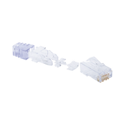 PLUG RJ45 CAT6, PARA CABLE UTP DE CALIBRE 23-24 AWG, CHAPADO EN ORO DE 50 MICRAS, BOLSA DE 100 PIEZAS-Jacks / Plugs-PANDUIT-Bsai Seguridad & Controles