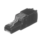 PLUG RJ45 UTP, INSTALACION RECTA, TERMINACION EN CAMPO CERTIFICABLE, COMPATIBLE CON CAT5E, CAT6 Y CAT6A, COLOR NEGRO-Jacks / Plugs-PANDUIT-Bsai Seguridad & Controles