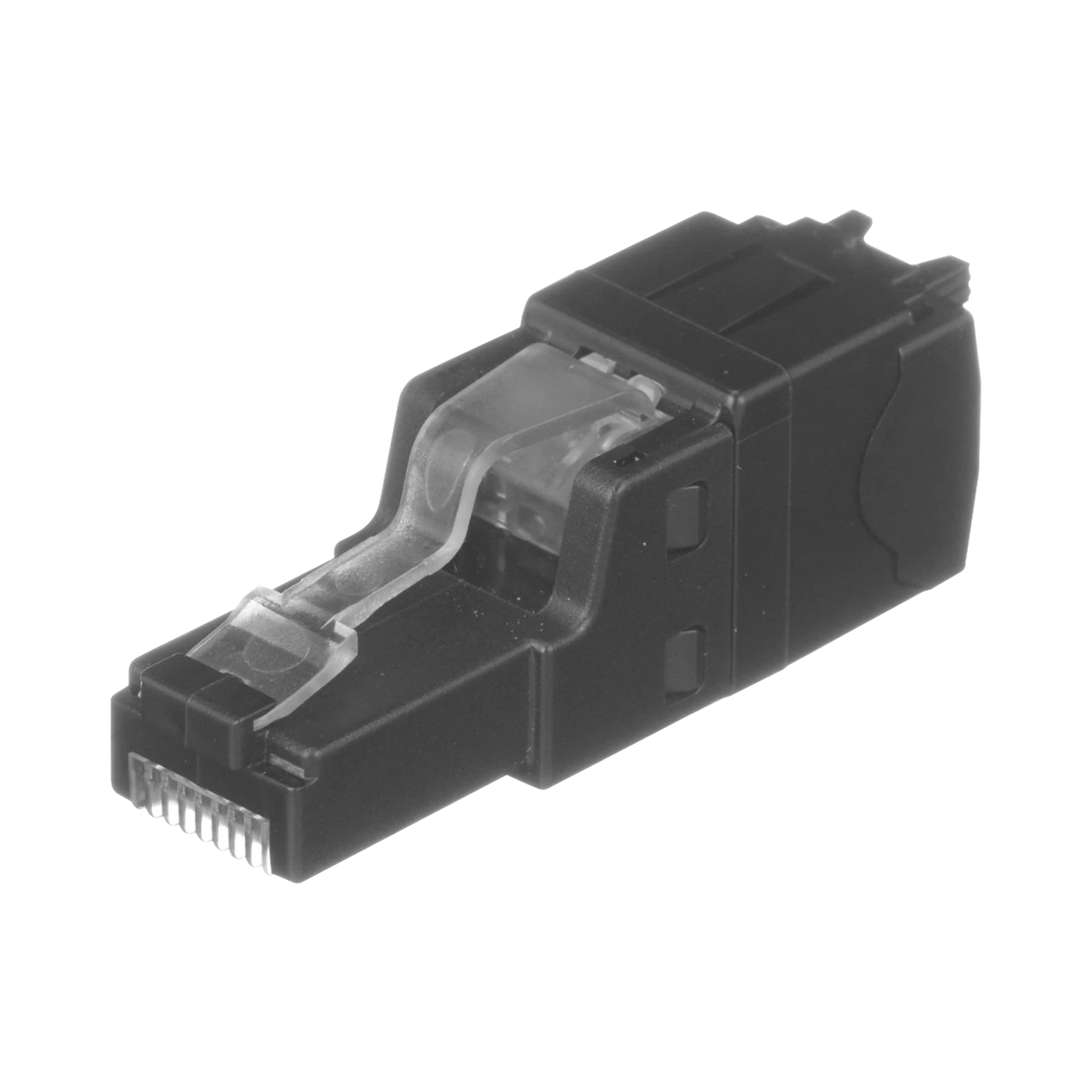 PLUG RJ45 UTP, INSTALACION RECTA, TERMINACION EN CAMPO CERTIFICABLE, COMPATIBLE CON CAT5E, CAT6 Y CAT6A, COLOR NEGRO-Jacks / Plugs-PANDUIT-Bsai Seguridad & Controles