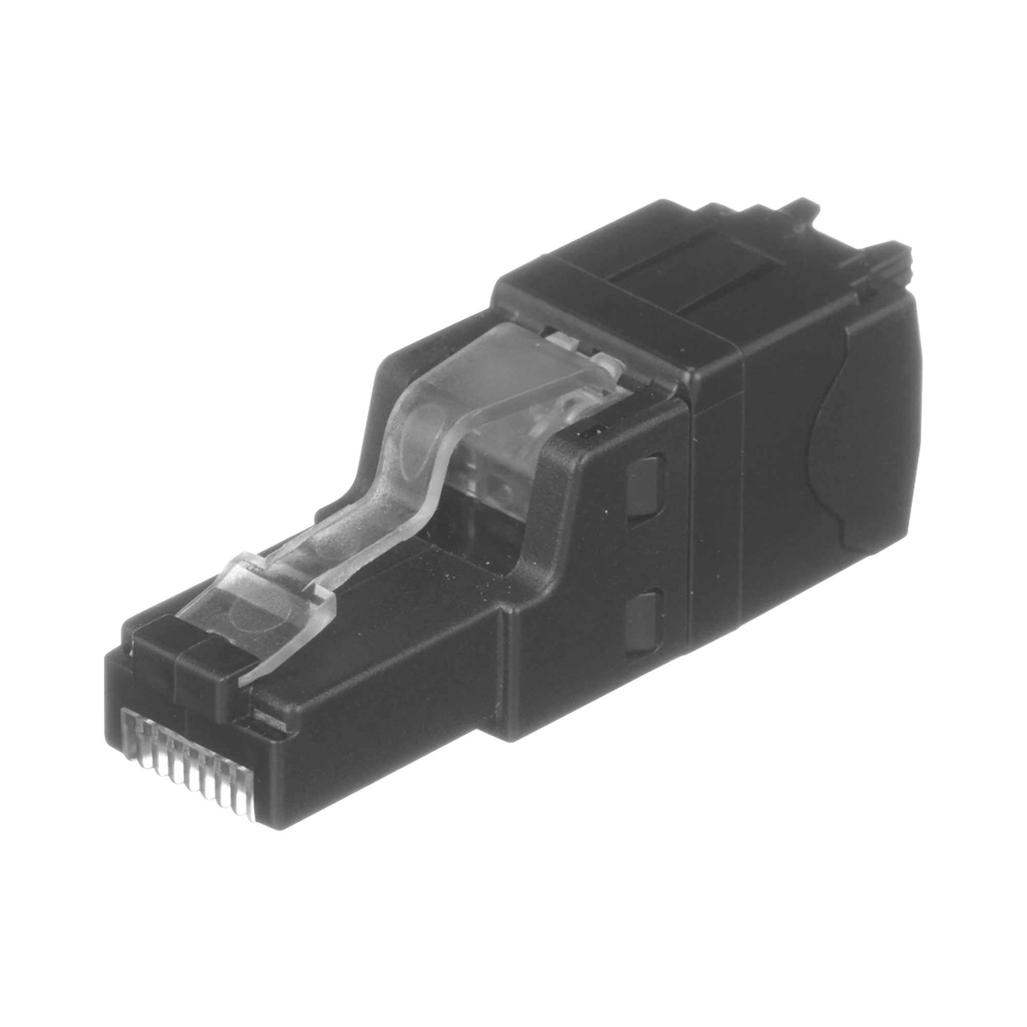 PLUG RJ45 UTP, INSTALACION RECTA, TERMINACION EN CAMPO CERTIFICABLE, COMPATIBLE CON CAT5E, CAT6 Y CAT6A, COLOR NEGRO-Jacks / Plugs-PANDUIT-Bsai Seguridad & Controles