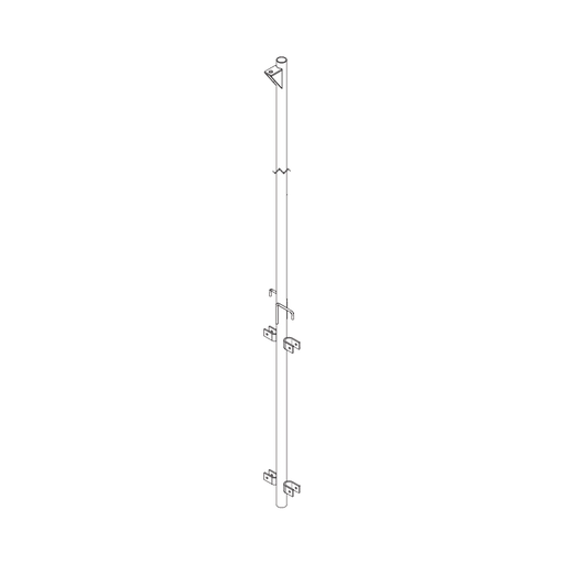 PLUMA DE ALUMINIO DE 4 METROS CED.40 PARA INSTALACIÓN DE TRAMOS STZ (CON POLEA).-Torres y Mástiles-SYSCOM TOWERS-Bsai Seguridad & Controles