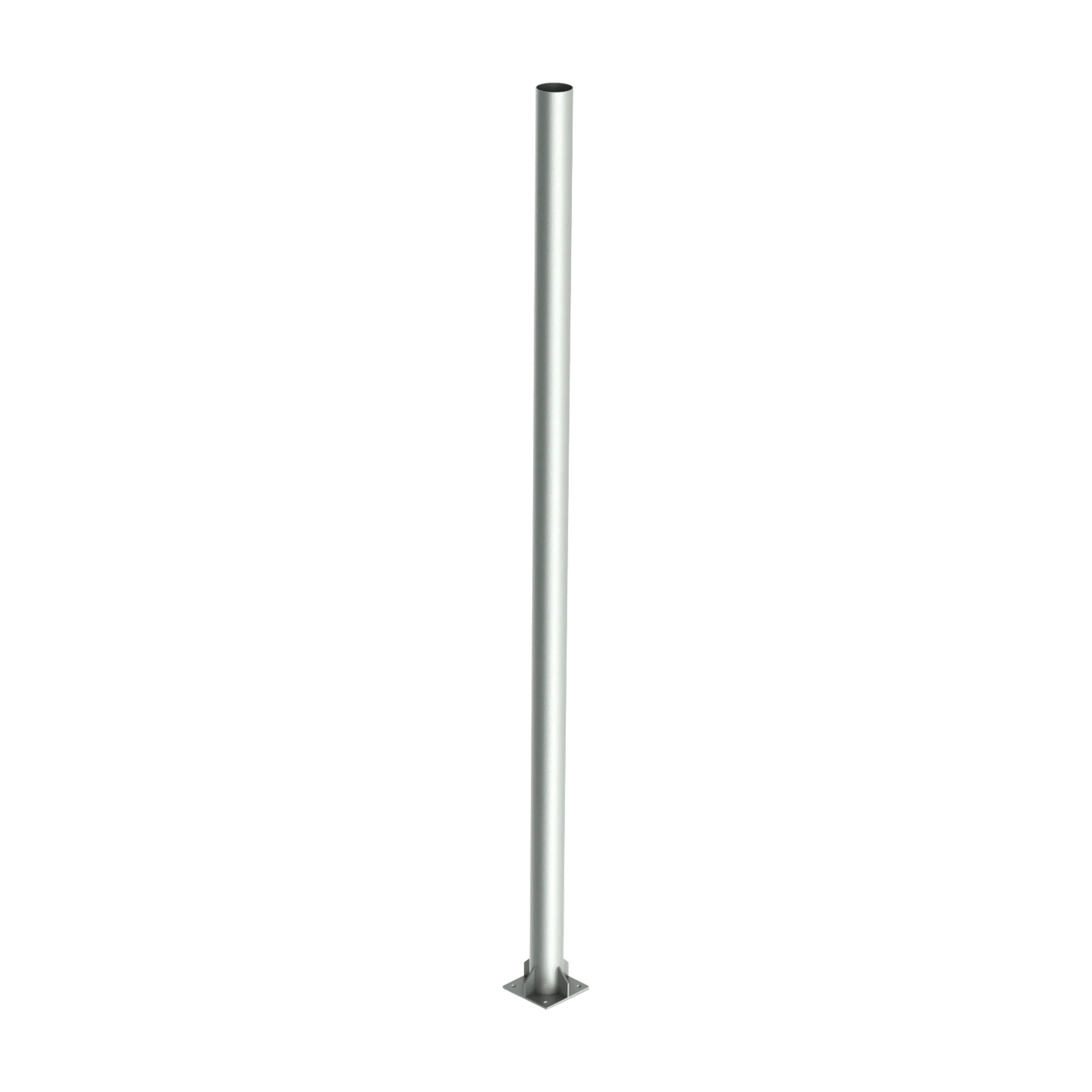 POSTE DE ACERO GALVANIZADO PARA VIDEOVIGILANCIA, 6 M DE ALTURA.-Torres y Mástiles-SYSCOM TOWERS-Bsai Seguridad & Controles