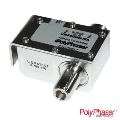 PROTECTOR COAXIAL RD DE BANDA ANCHA PARA COMBINADORES DE 100 A 512 MHZ CON CONECTOR N MACHO A LA ANTENA-Protección contra Descargas-POLYPHASER-Bsai Seguridad & Controles
