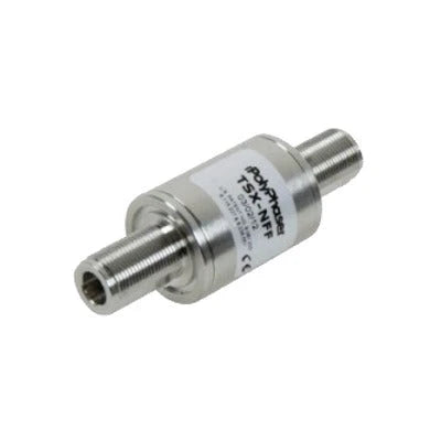 PROTECTOR COAXIAL RF BIDIRECCIONAL DE 698-2700 MHZ DE 750W DE POTENCIA CON CONECTORES N HEMBRA (AMBOS LADOS)-Protección contra Descargas-POLYPHASER-Bsai Seguridad & Controles