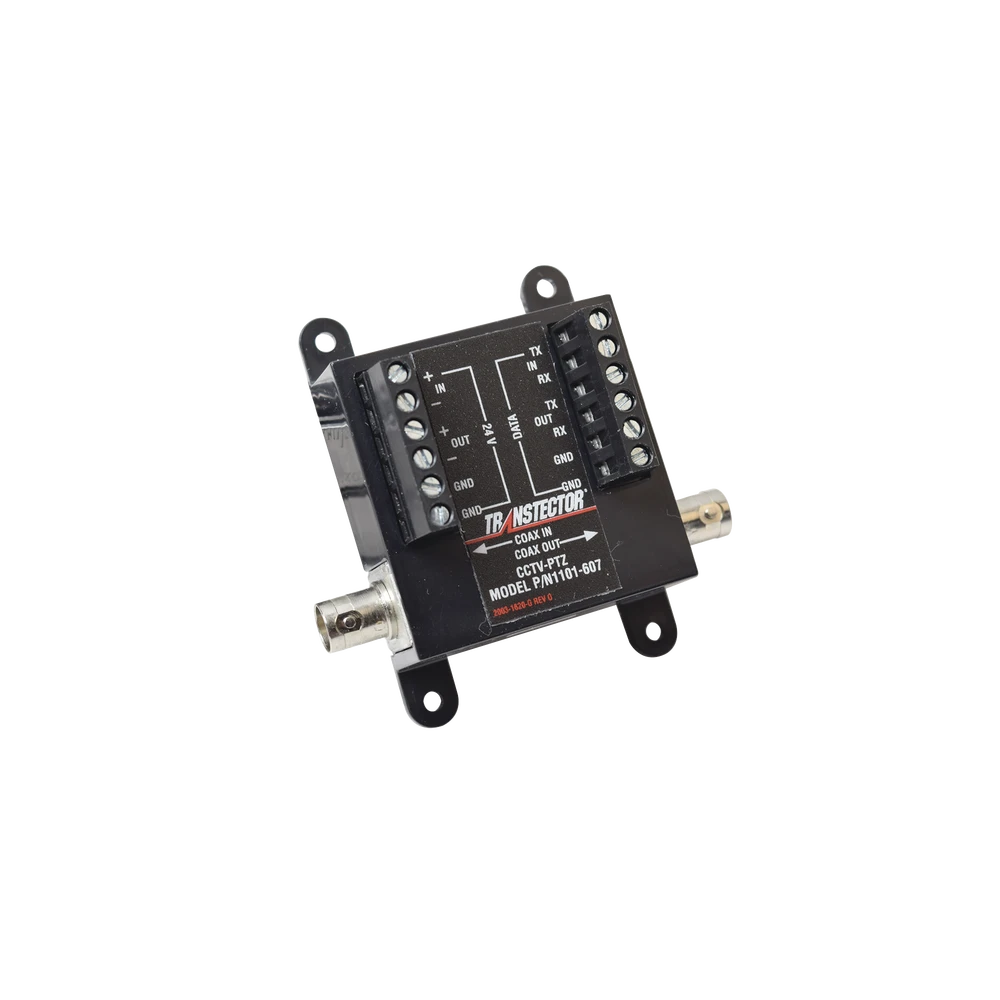 PROTECTOR CONTRA DESCARGAS ELÉCTRICAS PARA CÁMARAS PTZ PARA 12 VCD, 24 VCD Y TURBO HD BNC-Protección contra Descargas-TRANSTECTOR-Bsai Seguridad & Controles