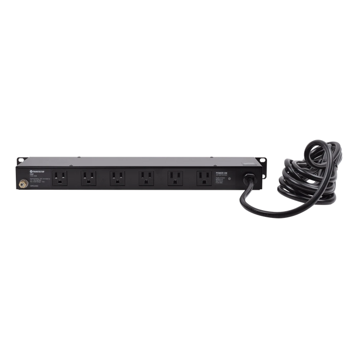 PROTECTOR CONTRA PICOS DE VOLTAJE PARA RACK CON 6 CONECTORES NEMA 5-15R (CON FUSIBLE)-Protección contra Descargas-TRANSTECTOR-Bsai Seguridad & Controles