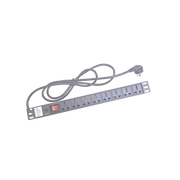 PROTECTOR DE 120 VCA CON 8 CONTACTOS DE ALIMENTACIÓN EN COLOR NEGRO PARA APLICACIONES EN RACK-Protección contra Descargas-EPCOM POWERLINE-Bsai Seguridad & Controles