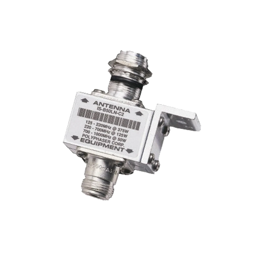 PROTECTOR RF COAXIAL PARA 125 - 1000 MHZ DE CEJA FRONTAL Y CONECTORES N HEMBRA EN AMBOS LADOS-Protección contra Descargas-POLYPHASER-Bsai Seguridad & Controles