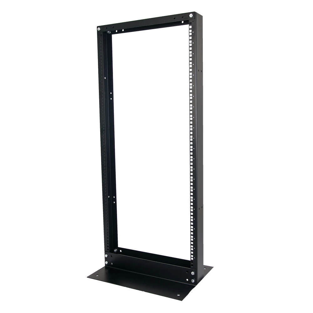 RACK DE 2 POSTES, ESTÁNDAR 19", 24 UNIDADES, FABRICADO EN ACERO, BASE "L" PARA ANCLAR A PISO.-Racks y Gabinetes-LINKEDPRO BY EPCOM-Bsai Seguridad & Controles