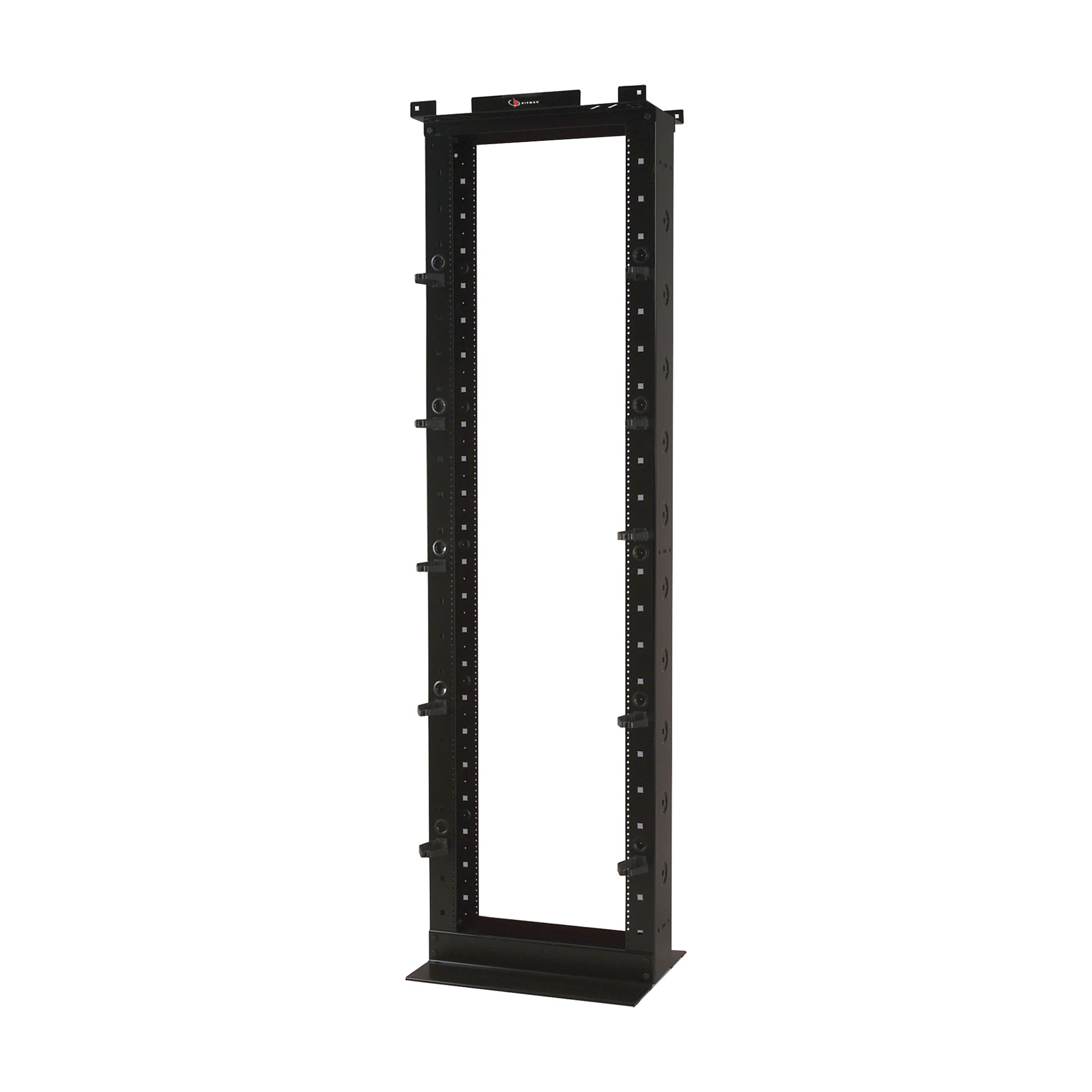 RACK DE DOS POSTES ESTANDAR DE 19", NUMERADO, FABRICADO EN ALUMINIO Y 45 UNIDADES DE RACK, PROFUNDIDAD DE 457MM, COLOR NEGRO-Racks y Gabinetes-SIEMON-Bsai Seguridad & Controles