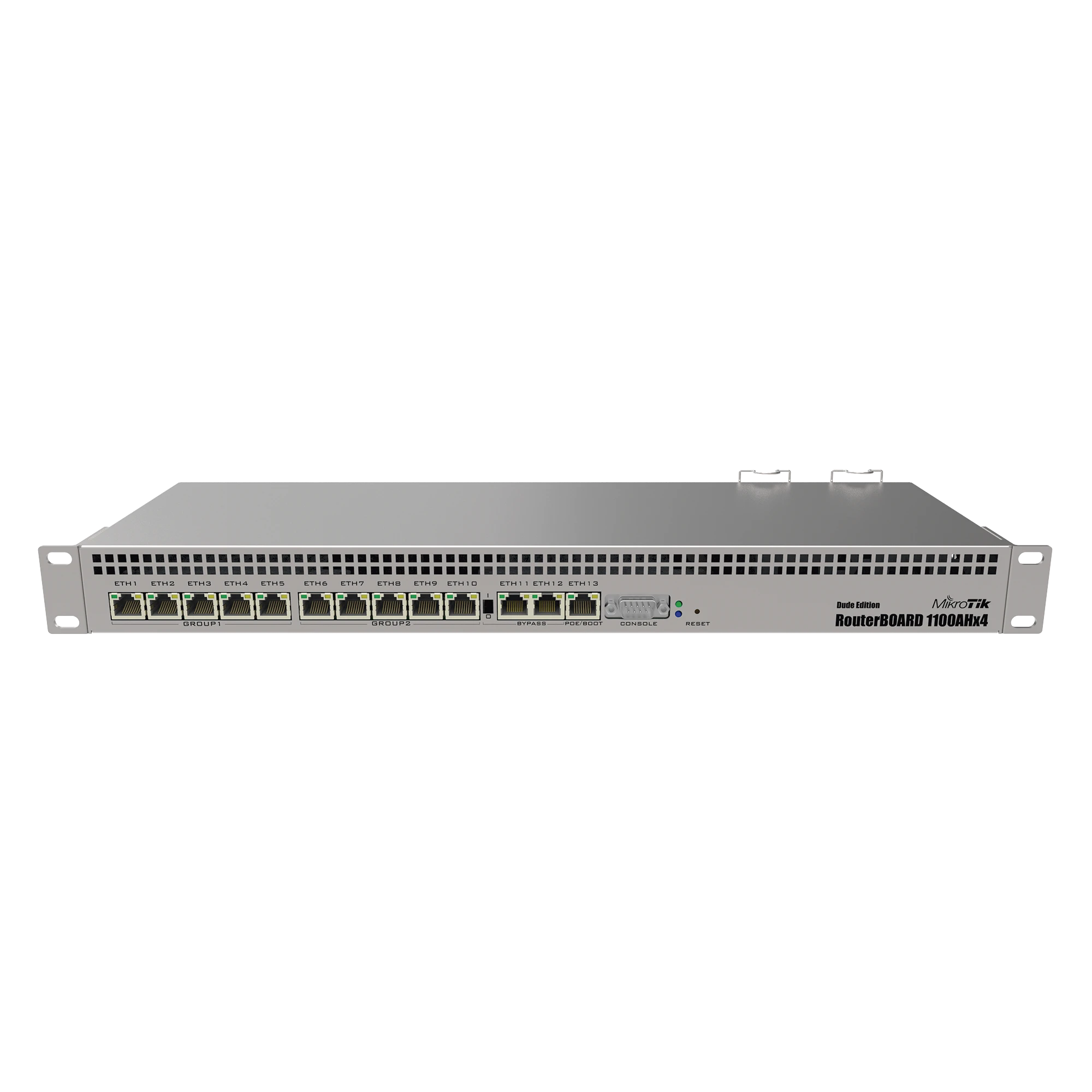 RB1100AHX4 DUDE EDITION, 13 PUERTOS GIGABIT, ALMACENAMIENTO M.2 60GB PARA BASE DE DATOS DUDE-Routers-Firewalls-Balanceadores-MIKROTIK-Bsai Seguridad & Controles