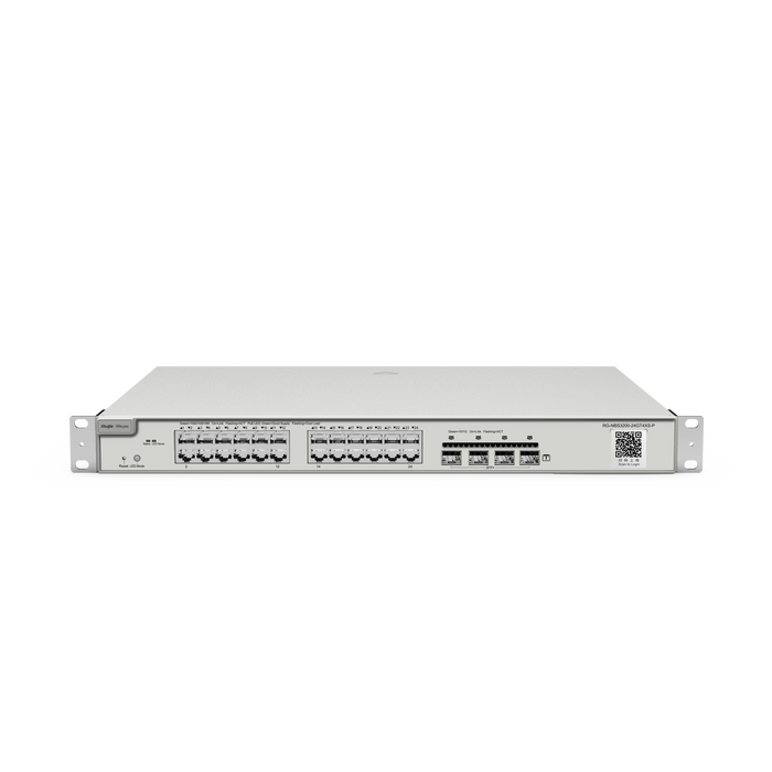 SWITCH ADMINISTRABLE CLOUD 24 PUERTOS GIGABIT POE 802.3AF/AT 370W-Switches-RUIJIE-RG-NBS3200-24GT4XS-P-Bsai Seguridad & Controles