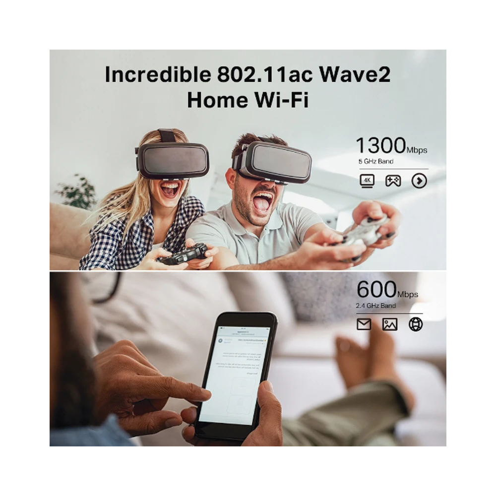 ROUTER INALÁMBRICO AC WAVE 2 1900 DOBLE BANDA 1 PUERTO WAN 10/100/1000 MBPS Y 4 PUERTOS LAN 10/100/1000 MBPS, MIMO 3X3, BEAMFORMING-Redes WiFi-TP-LINK-Bsai Seguridad & Controles