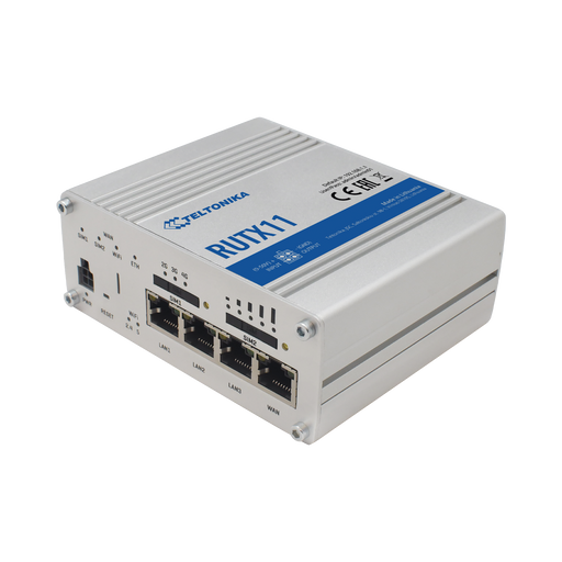 ROUTER LTE (4.5G) CAT6 PROFESIONAL, 4 PUERTOS GIGABIT, DOBLE SIM, USB, WIFI 802.11AC, GNSS-Networking-Teltonika-RUTX11-Bsai Seguridad & Controles
